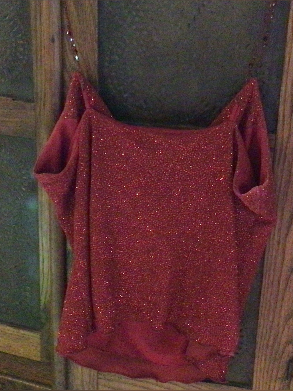 Cache Sparkle Cowl-Neck Red Camisole - Picture 5 of 5
